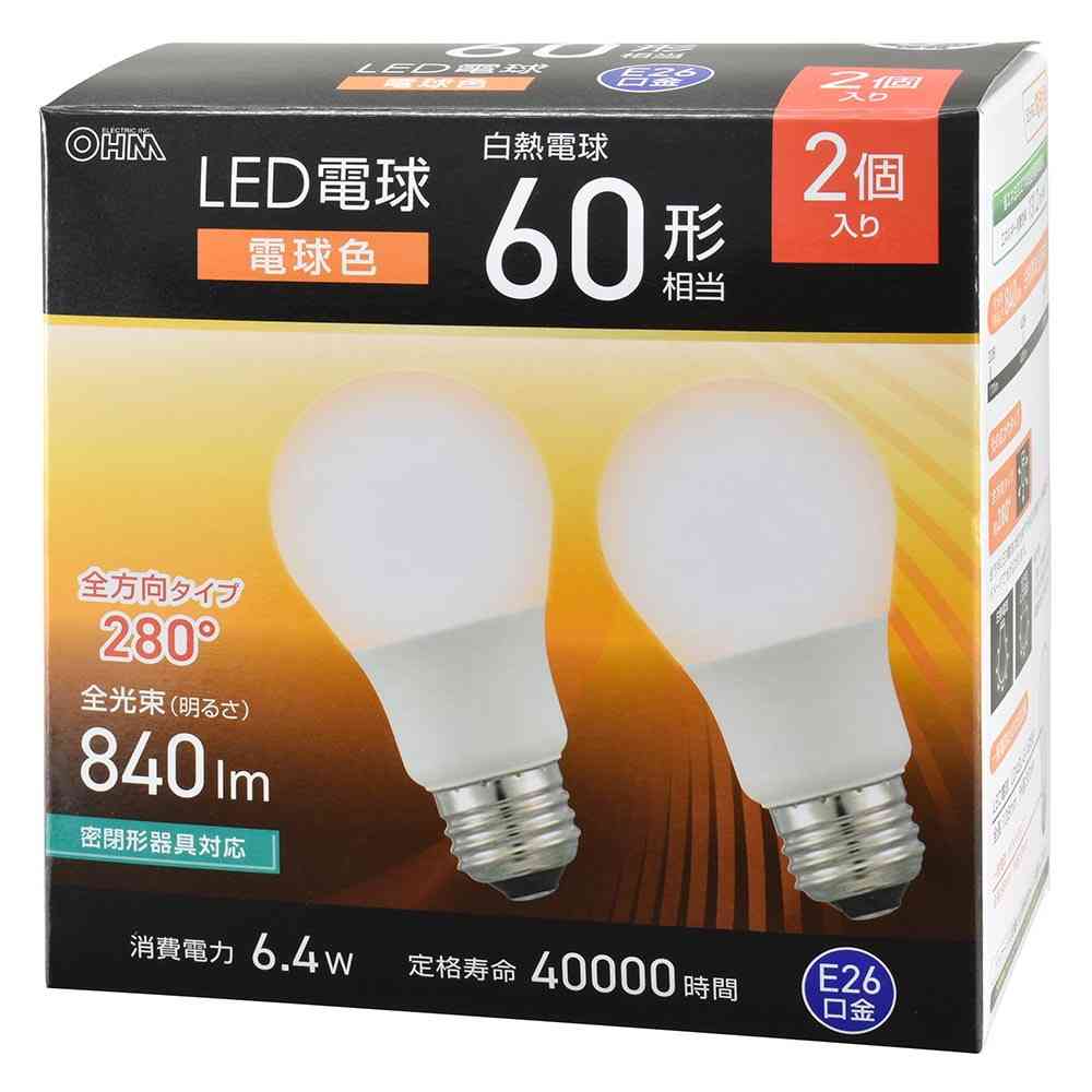 Ohm Electric LED Bulb 60W Equivalent Warm White 2-Pack
