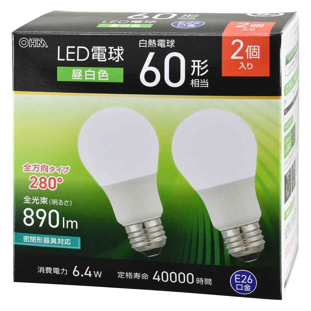 Ohm Electric LED Bulb Equivalent to 60W Daylight (2 Pack)
