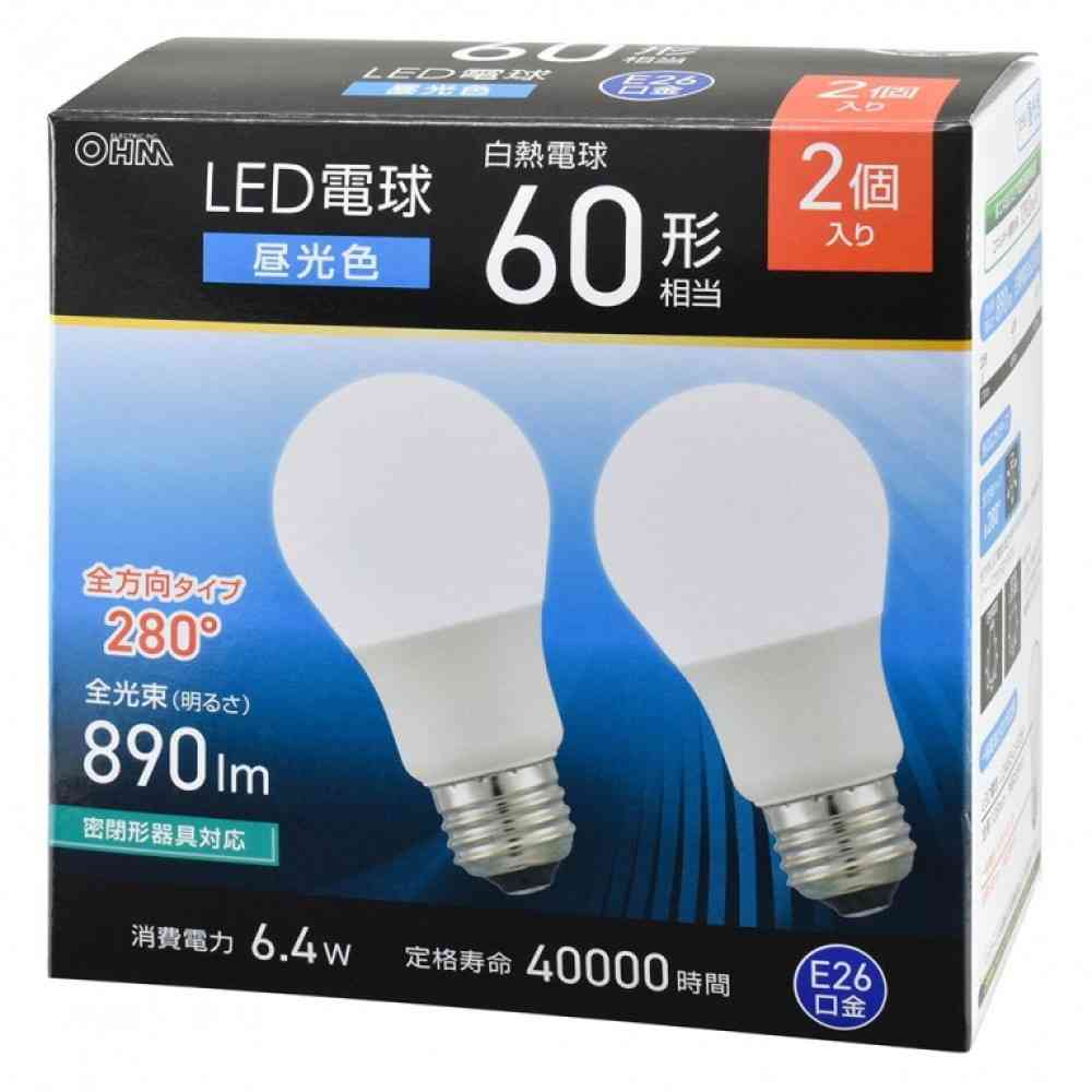 Ohm Electric LED Bulb 60W Equivalent Daylight White 2-Pack