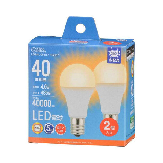 Ohm Electric LED Bulb Small E17 Equivalent to 40W 2-Pack