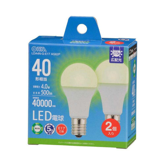Ohm Electric LED Bulb Small E17 Equivalent to 40W 2-Pack