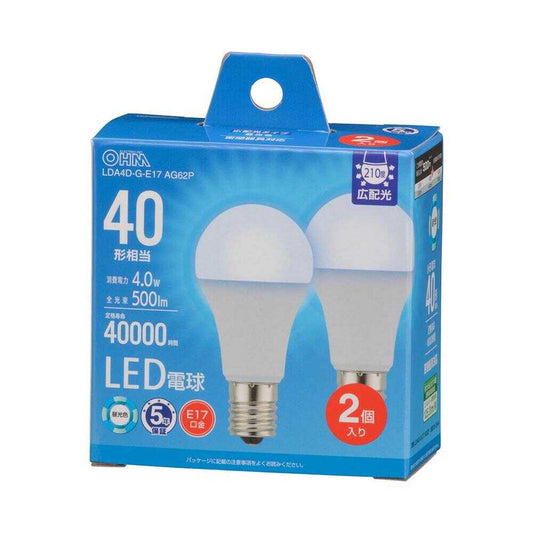 Ohm Electric LED Bulb Small E17 Equivalent to 40W 2-Pack