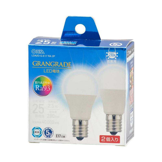 Ohm Electric LED Bulb Small E17 Equivalent to 25W 2-Pack