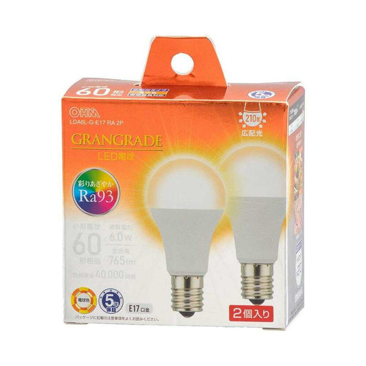 Ohm Electric LED Bulb Small E17 Equivalent to 60W 2-Pack