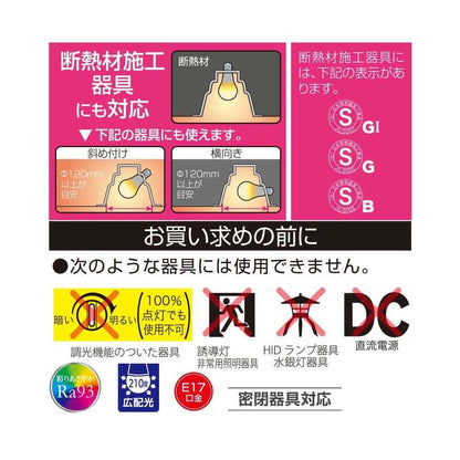 Ohm Electric LED Bulb Small E17 Equivalent to 60W 2-Pack
