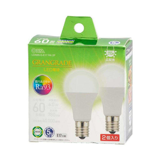 Ohm Electric LED Bulb Small E17 Equivalent to 60W 2-Pack