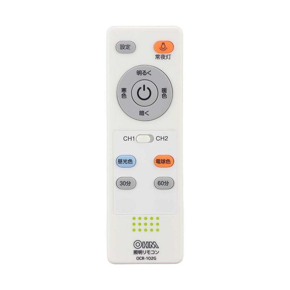 Ohm Electric LED Ceiling Light with Dimming and Color Adjustment for 6 Tatami Mats - Remote Control