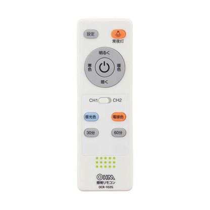 Ohm Electric LED Ceiling Light with Dimming and Color Adjustment for 12 Tatami Mats - Remote Control