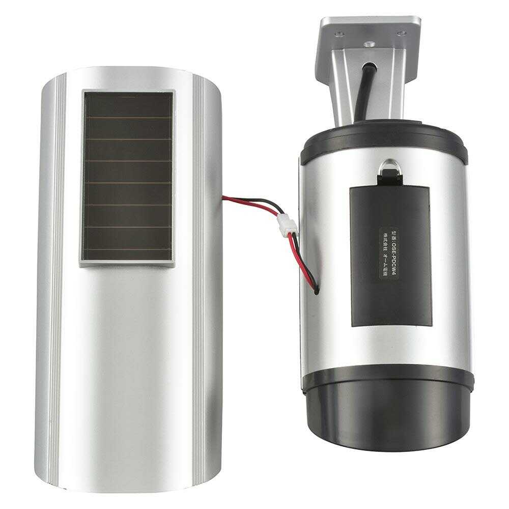 Ohm Electric Dummy Camera Solar-Powered Outdoor Type