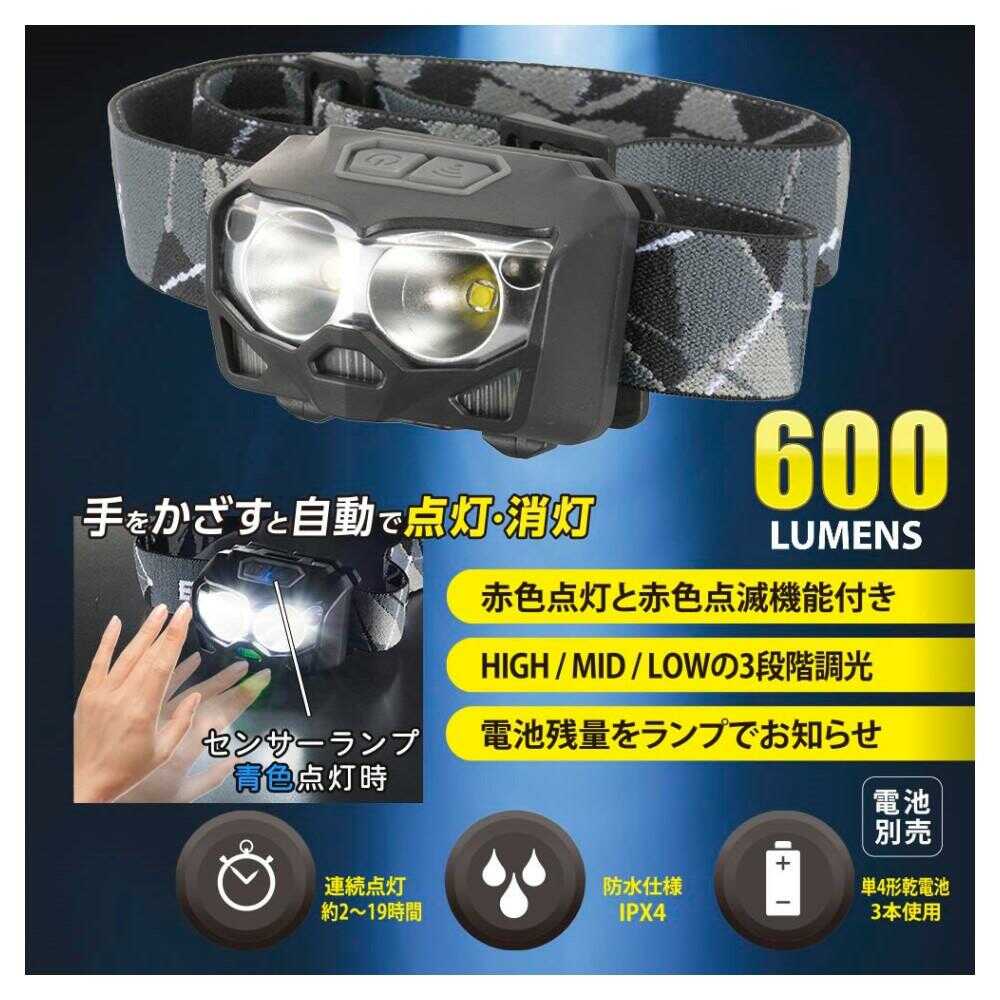 Ohm Electric LED Headlight with Sensor ECLAT 600 Lumens