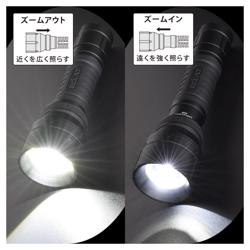 Ohm Electric LED Zoom Light with Rubber Grip USB Rechargeable 900 Lumens (1 Unit)