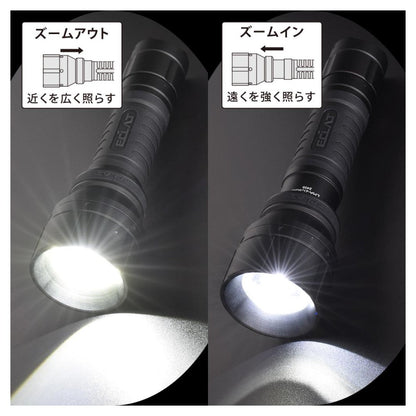 Ohm Electric LED Zoom Light with Rubber Grip USB Rechargeable 900 Lumens (1 Unit)
