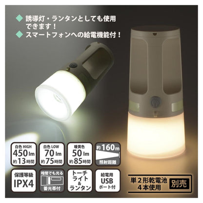 Ohm Electric LED Torch Light & Lantern 450 Lumens