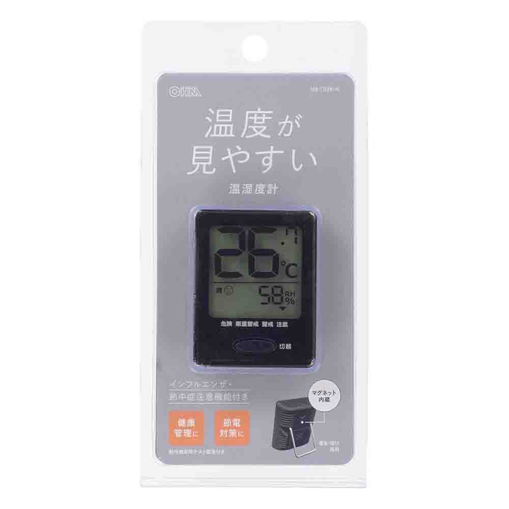 Ohm Electric Easy-to-Read Thermo-Hygrometer with Health Support Function
