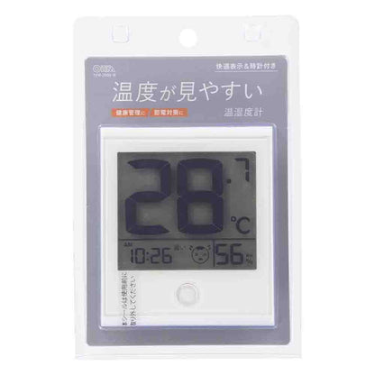 Ohm Electric Easy-to-Read Thermo-Hygrometer with Comfort Display & Clock