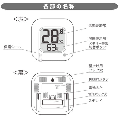 Ohm Electric Easy-to-Read Temperature and Humidity Meter