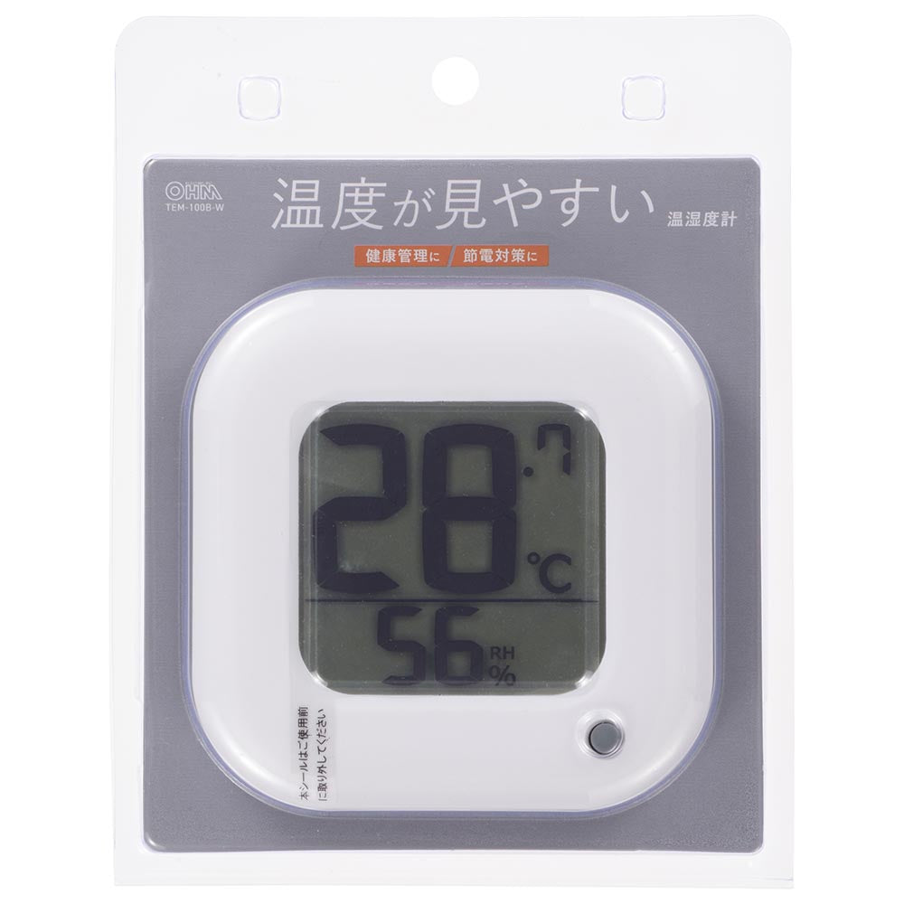 Ohm Electric Easy-to-Read Temperature and Humidity Meter