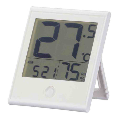 Ohm Electric Easy-to-Read Thermo-Hygrometer with Clock Function