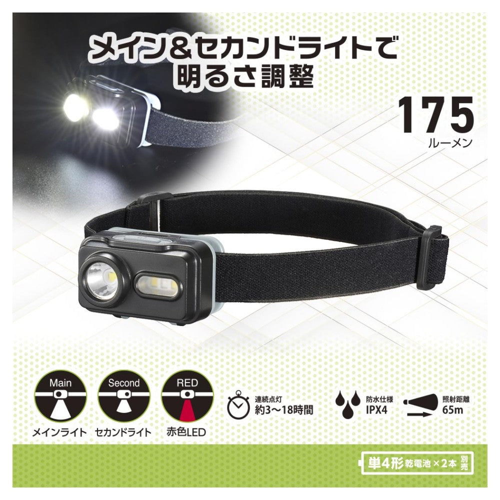 Ohm Electric LED Headlamp with Main & Secondary Light (175 Lumens)