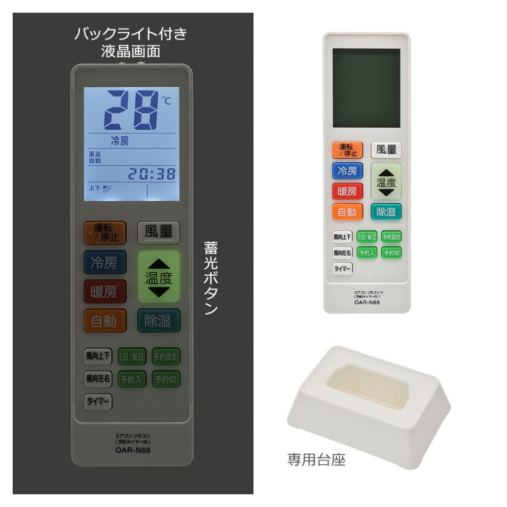 Ohm Electric Air Conditioner Remote Control with Sensor Light (1 unit)