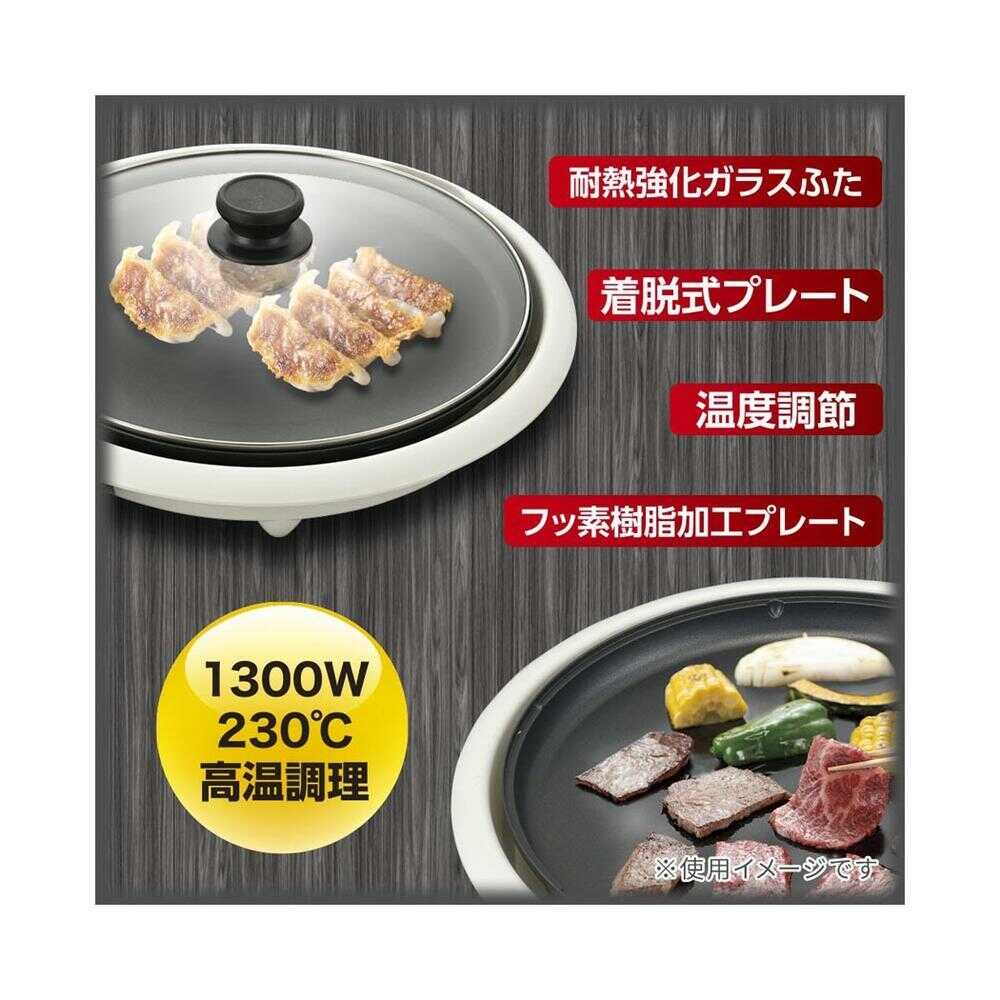 Ohm Electric Hot Plate with Fluorine Coating White