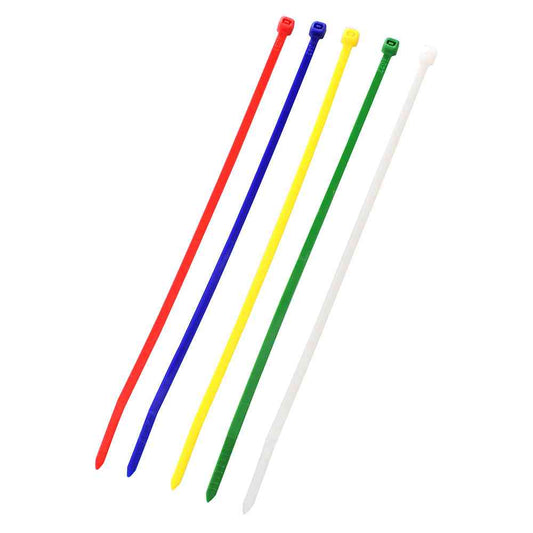 Ohm Electric Color Assorted Lock Tie Indoor Use 200mm Mixed Color 09-1271 (Pack of 50)