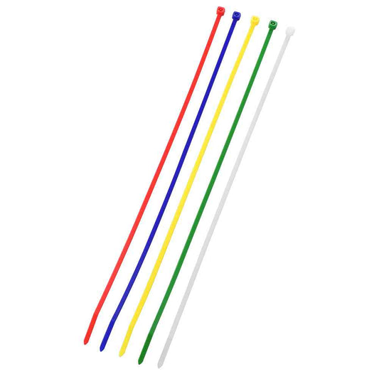 Ohm Electric Color Assorted Lock Tie Indoor Use 300mm Mixed Color 09-1272 (Pack of 50)