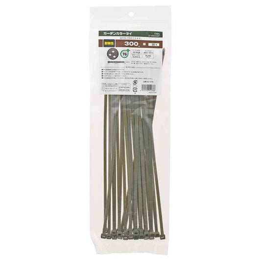 Ohm Electric Garden Color Tie Weather Resistant 300mm Green 09-1278 (Pack of 30)