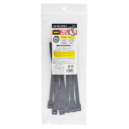 Ohm Electric Strong Tie Weather Resistant 180mm Black 09-1282 (Pack of 10)