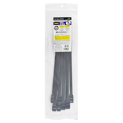 Ohm Electric Strong Tie Weather Resistant 260mm Black 09-1283 (Pack of 10)