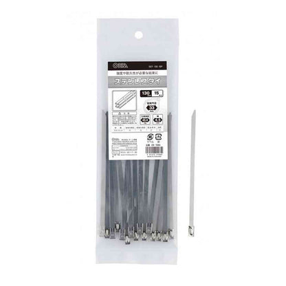 Ohm Electric Stainless Steel Tie, 130mm, SST-130, 15 Pieces