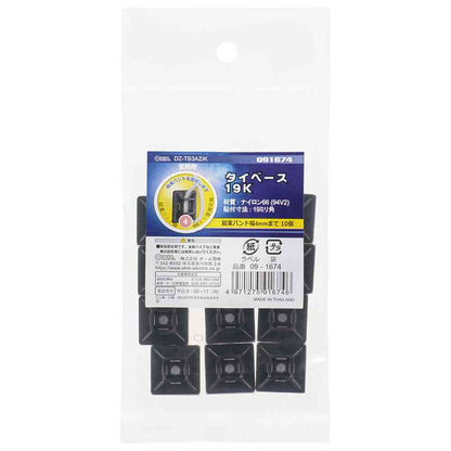 Ohm Electric Tie Base 19K Black 10-Pack