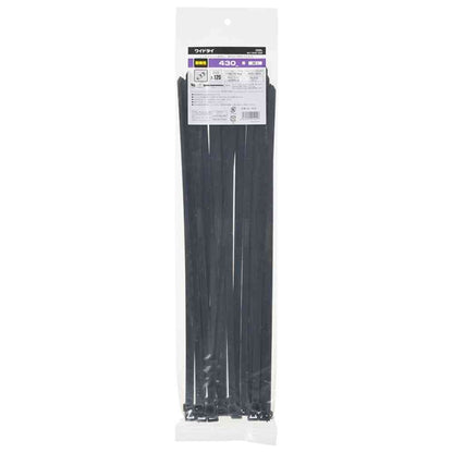 Ohm Electric Wide Tie Weather-Resistant 430mm Black 30-Pack