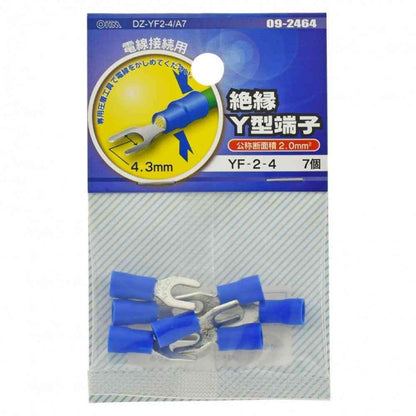 Ohm Electric Insulated Y Terminal YF-2-4 DZ-YF2-4/A7 (7 pieces)