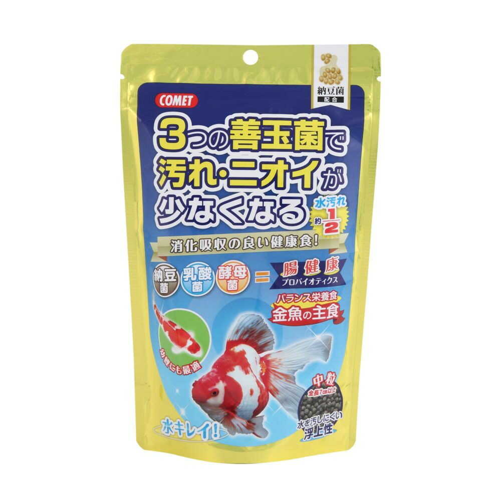 Itosui Goldfish Staple Food with Natto Bacteria Medium Pellets 200g