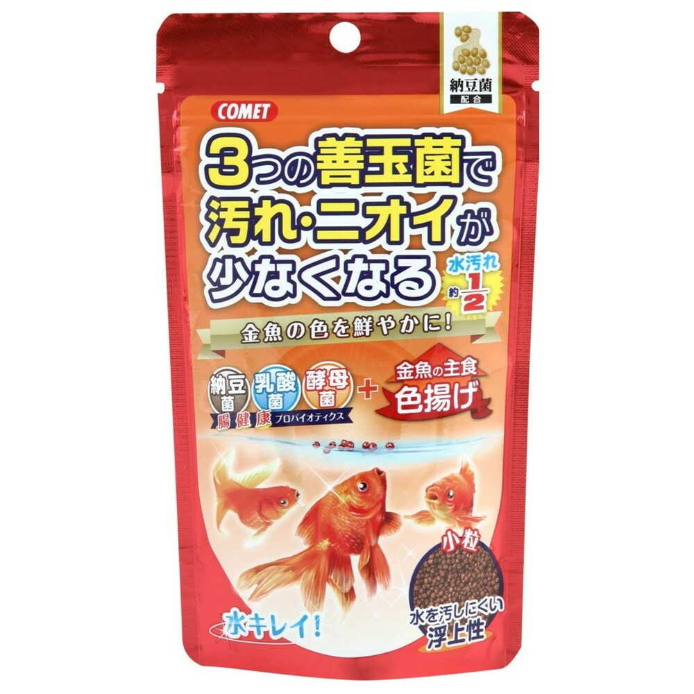 Itosui Goldfish Staple Food with Natto Bacteria Color Enhancer Small Pellets 90g