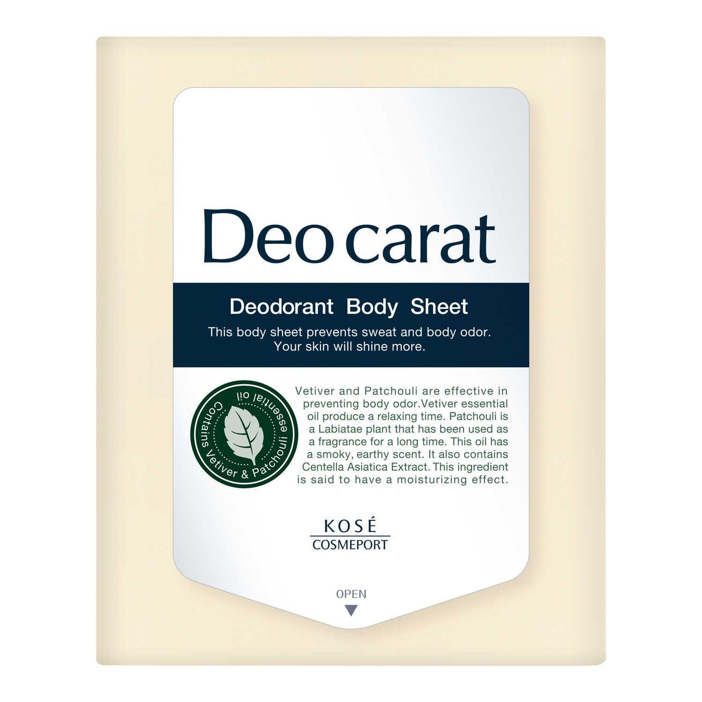Deo Carat Medicinal Deodorant Body Sheet 40 Sheets