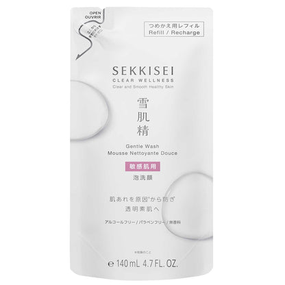 Kose Sekkisei Clear Wellness Gentle Wash Refill 140ml