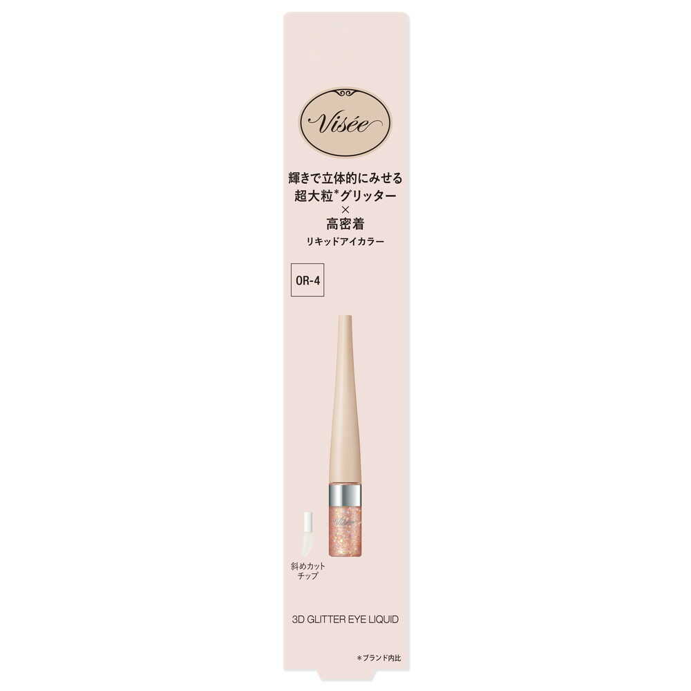 Kose Visee 3D Glitter Eye Liquid OR-4 Orange Gemmy 3.3mL
