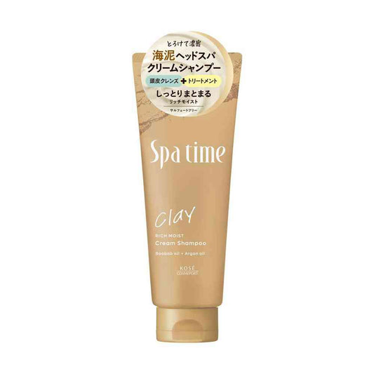 Kose Cosmeport Spa Time Cream Shampoo Rich Moist 250g