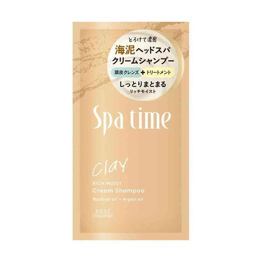 Kose Cosmeport Spa Time Cream Shampoo Rich Moist Trial Size 30g