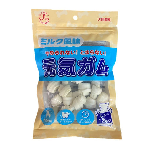 Combi Milk Flavor Energetic Gum Mini Bone 12 Pieces