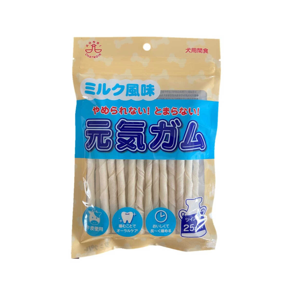 Combi Milk Flavor Energetic Gum Twist Sticks 25 pieces
