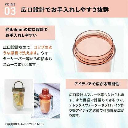 Peacock Clear Bottle (Double Wall) Screw Type PPA-50XR