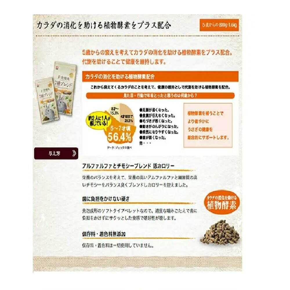 Gex Colorful Healthy Blend 7-Variety Blend for 5 Years and Up 1.6kg
