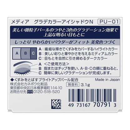 Kanebo Media Gradation Color Eyeshadow N PU-01 3.1g