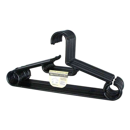 Shinko Hanger Reverse Family Black Set of 10