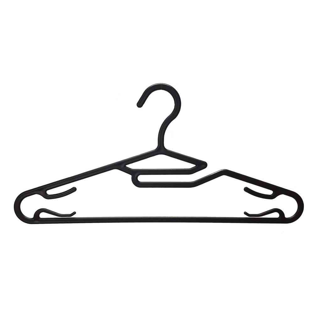 Shinko Hanger Reverse Shirt Hanger Black 10-Pack