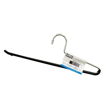 Shinko Hanger Non-Slip Hanger Slacks Hanger PVC Black 2-Pack