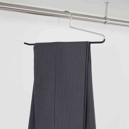 Shinko Hanger Non-Slip Hanger Slacks Hanger PVC Black 2-Pack